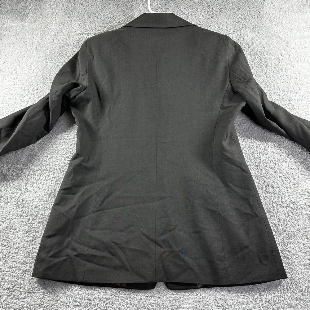 Vintage Louis Dell'Olio Wool Blazer Womens 10 Gray Three Button Workwear Office - Picture 6 of 12
